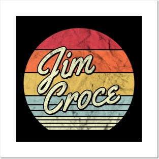 Jim Croce Retro 70s Style Sunset Posters and Art